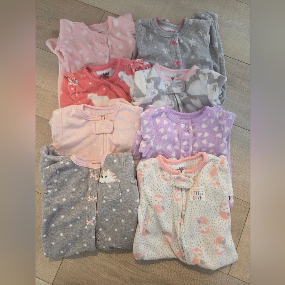 Carter's Kids Pajamas - Pink, Gray, Purple